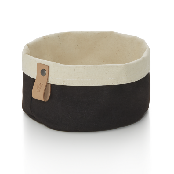 Was Germany Brottasche FLIP COTTON, Ø 17 cm, Höhe 11 cm, schwarz/cream, Canvas