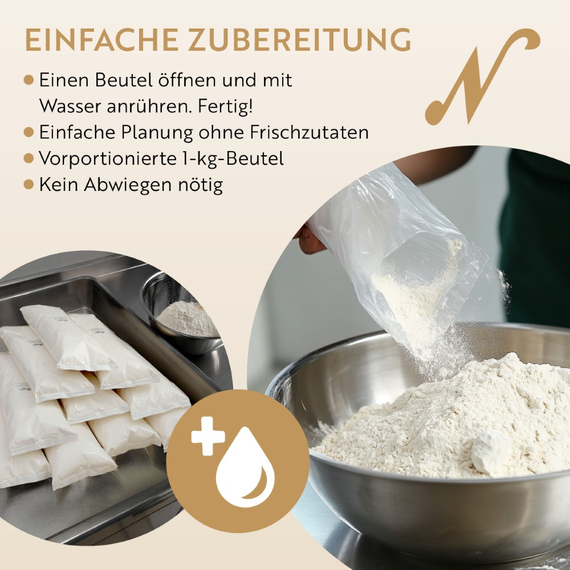 Neumärker Poffertjes-Ready-Mix | Poffertjes-Backmischung für Gastronomie | Karton à 10 kg (10x 1 kg) , Bild 4