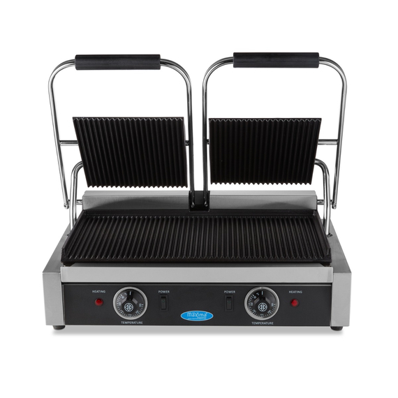 Maxima Gastro Kontaktgrill - Gerillt - Doppelgrillplatte - 2 x 22 cm, Bild 2