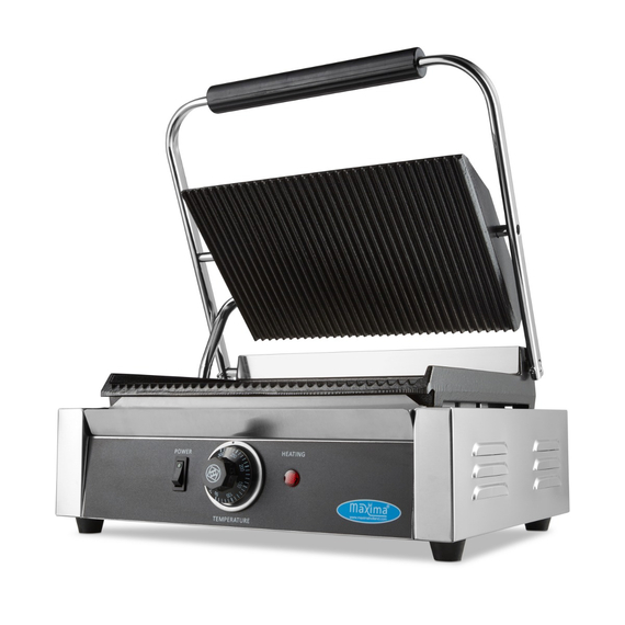 Maxima Gastro Kontaktgrill - Gerillt - Einzelgrillplatte - 33,5 cm