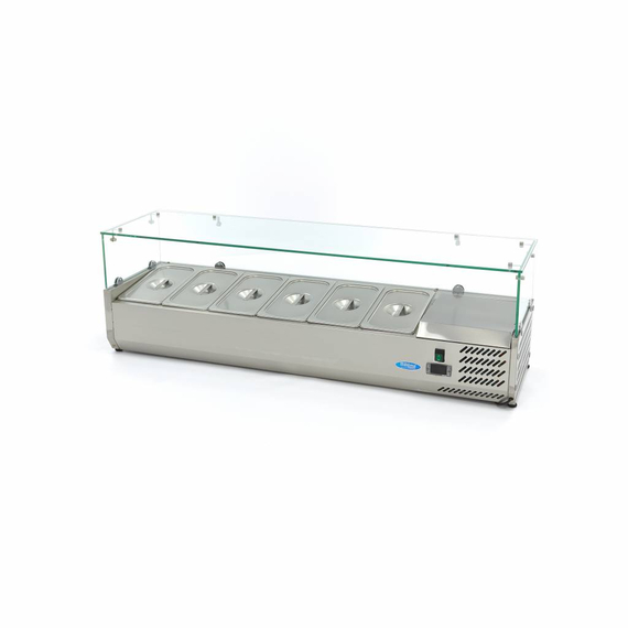 Maxima Gastro Aufsatzkühlvitrine - 140 cm - Passt 6 x 1/3 GN