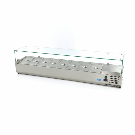 Maxima Gastro Aufsatzkühlvitrine - 180 cm - Passt 8 x 1/3 GN