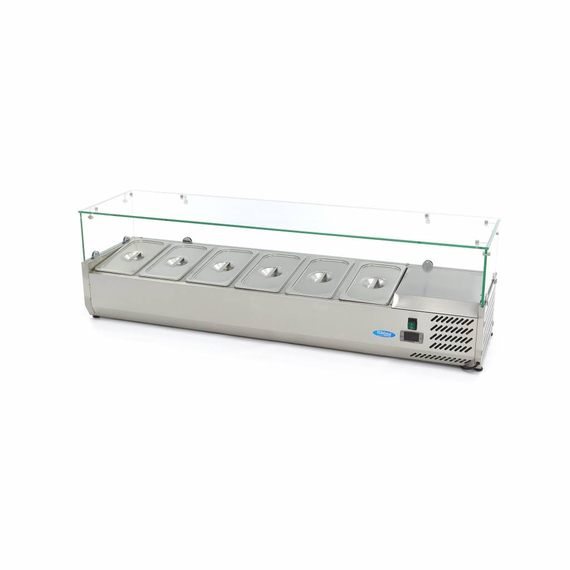 Maxima Gastro Aufsatzkühlvitrine - 150 cm - Passt 6 x 1/3 GN