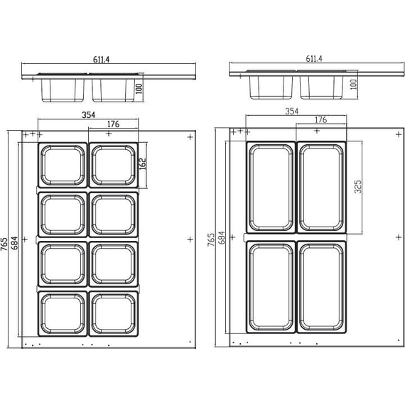 Maxima Gastro Saladette - 67 l - inkl. 8 x 1/6 GN - Tischplatte, Bild 8