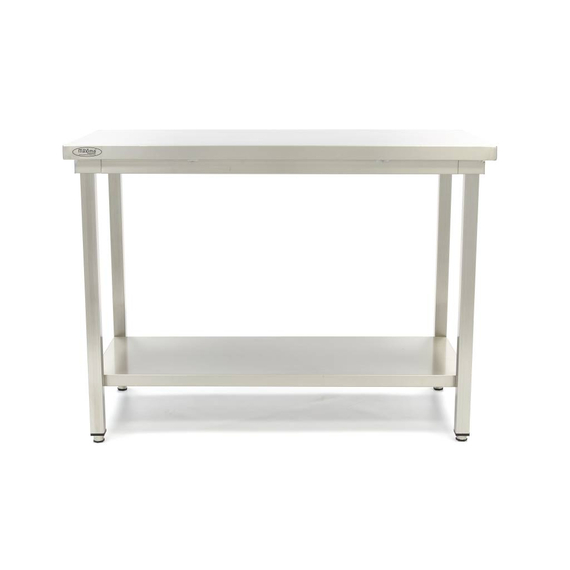 Maxima Gastro Edelstahltisch - 120 x 60 cm - Einstellbare Höhe - mit Lagerregal, Bild 2