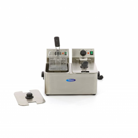 Maxima Gastro Fritteuse - 2 x 4 l - 2 Körbe - Bis zu 2 kg Pommes Frites, Bild 3