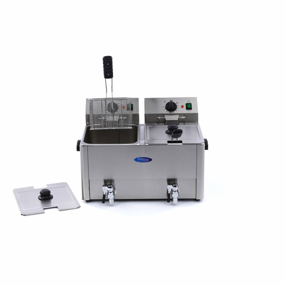 Maxima Gastro Fritteuse - 2 x 8 l - 2 Körbe - mit Ablasshahn, Bild 3