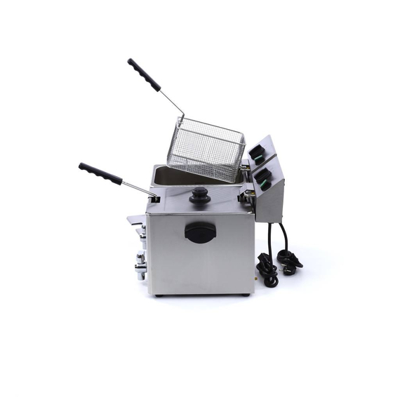 Maxima Gastro Fritteuse - 2 x 8 l - 2 Körbe - mit Ablasshahn, Bild 4