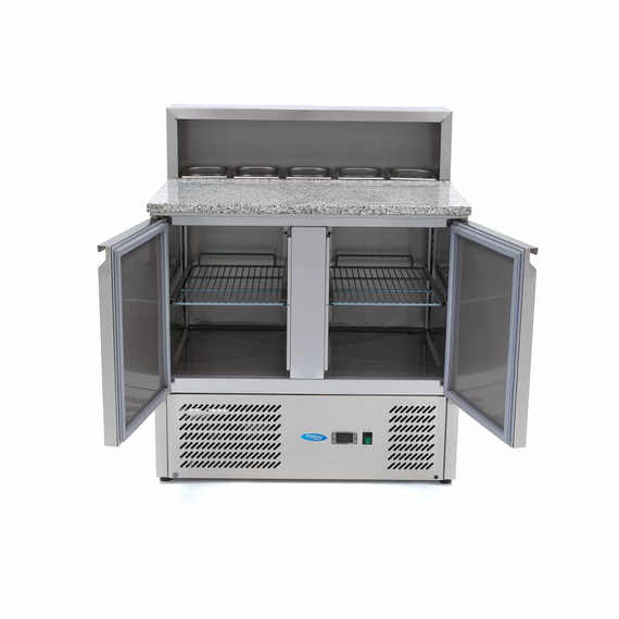 Maxima Gastro Pizzakühltisch - 90 cm - 2 Türen - Passt 5 x 1/6 GN - inkl. Edelstahlabdeckung, Bild 5