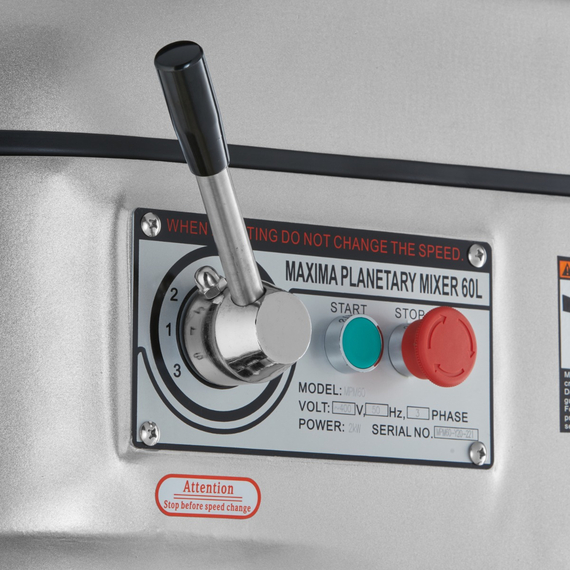 Maxima Gastro Planetenmischer - 60 l - Bis 30 kg Teig - 3 Geschwindigkeit, Bild 10