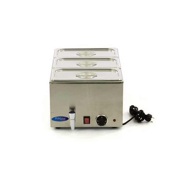 Maxima Gastro Bain Marie - mit Wasserhahn - inkl. 3 x 1/3 GN Set - Elektrisch, Bild 2