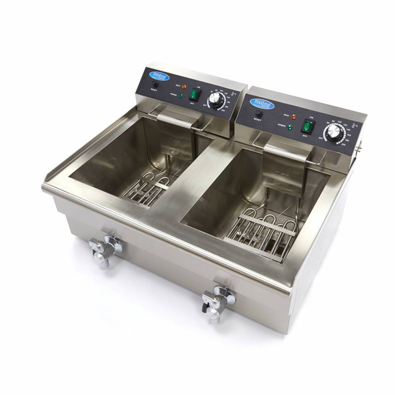 Maxima Gastro Fritteuse - 2 x 16 l - 2 Körbe - mit Ablasshahn, Bild 5
