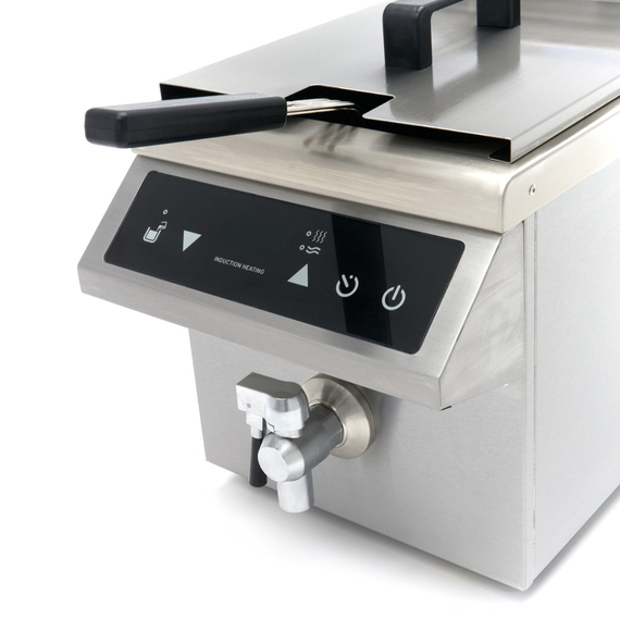 Maxima Gastro Fritteuse - 8 l -  1 Körb - Induktion - mit Ablasshahn, Bild 9