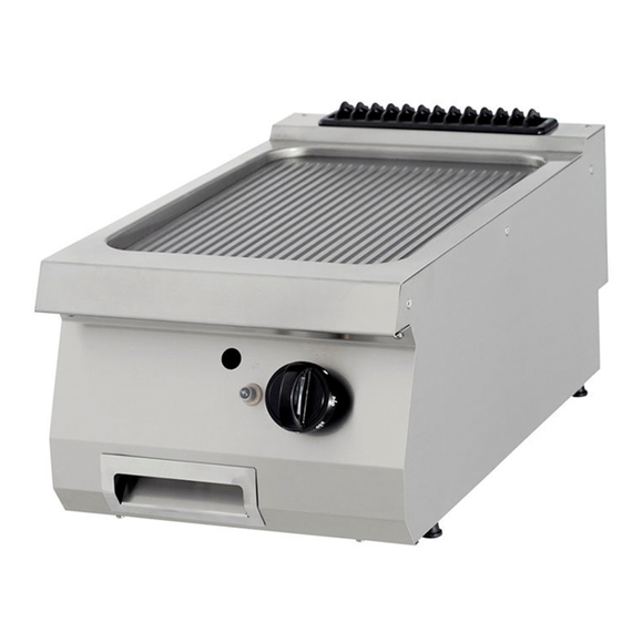 Maxima Gastro Premium Grillplatte - Gerilltes Chrom - Einzeleinheit - 90 cm Tief - Gas