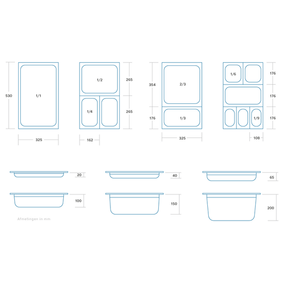 Maxima Gastro Gastronormbehälter - 1/4 GN - 10 cm Tief - Polycarbonat, Bild 3