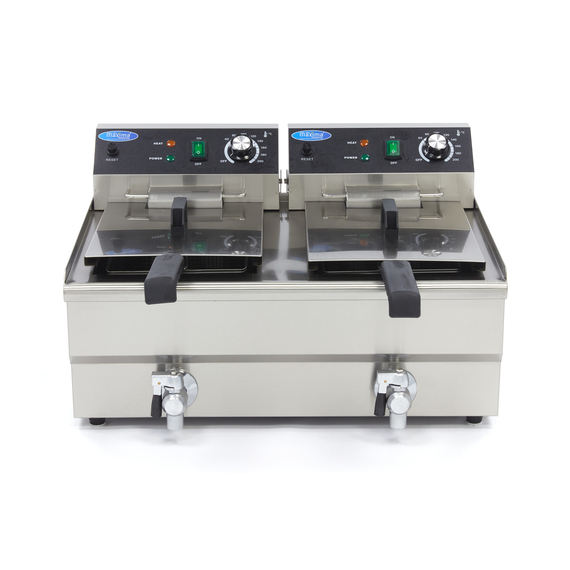 Maxima Gastro Fritteuse - 2 x 13 l - 2 Körbe - mit Ablasshahn, Bild 2