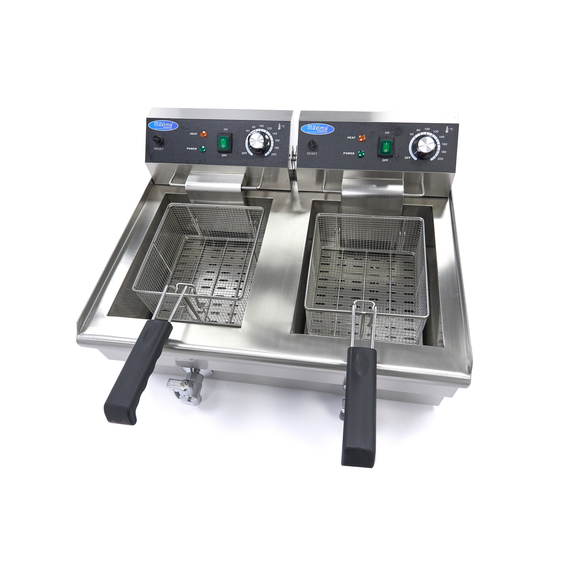 Maxima Gastro Fritteuse - 2 x 13 l - 2 Körbe - mit Ablasshahn, Bild 5