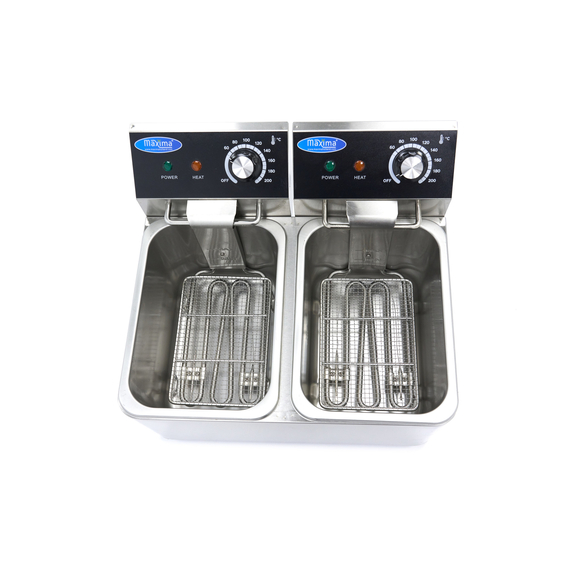 Maxima Gastro Fritteuse - 2 x 4 l - 2 Körbe - Bis zu 1,5 kg Pommes Frites, Bild 6