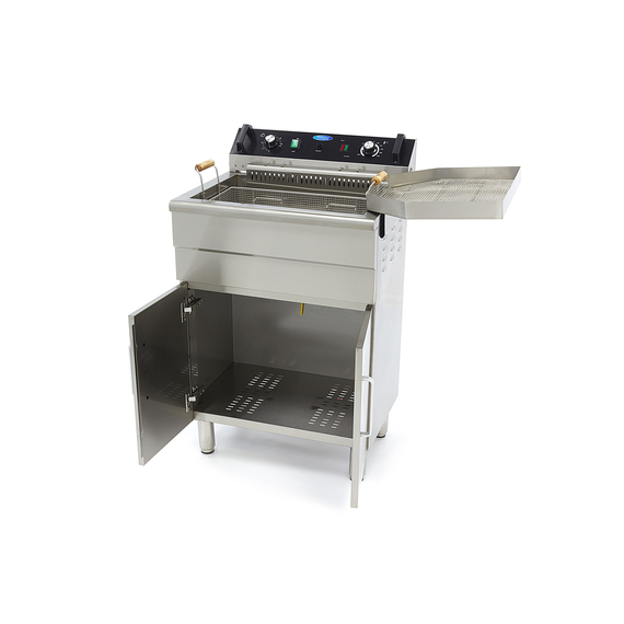 Maxima Gastro Fritteuse - 30 l - 1 Korb - mit Ablasshahn und Ständer, Bild 5