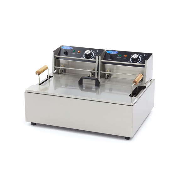 Maxima Gastro Fritteuse - 15 l - 1 Korb - Bis zu 3 kg Pommes