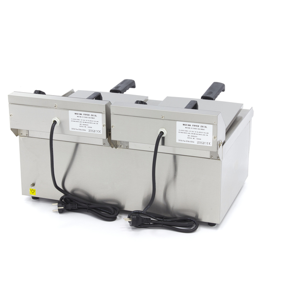 Maxima Gastro Fritteuse - 2 x 13 l - 2 Körbe - mit Ablasshahn, Bild 4