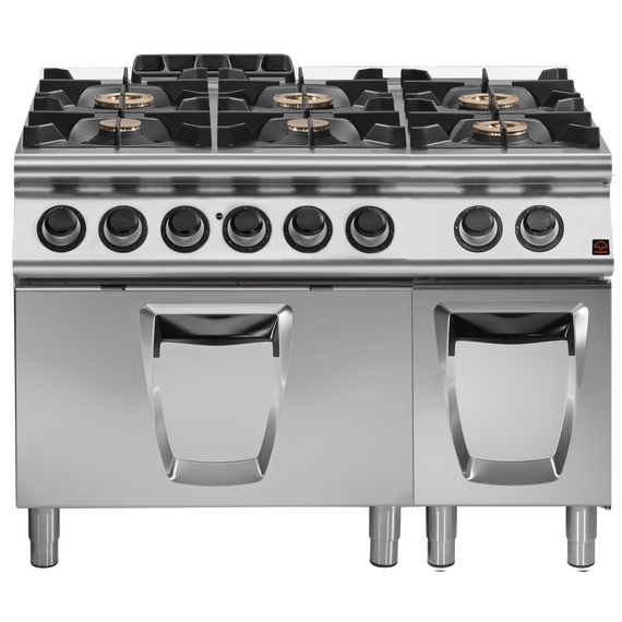 Prismafood Gasherd 6 Brenner mit Elektrobackofen