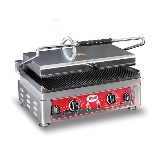 GMG Elektro-Kontaktgrill KG2745EDT, gerillt, Grillfläche: Gerillt + getrennt regelbare Grillflächen
