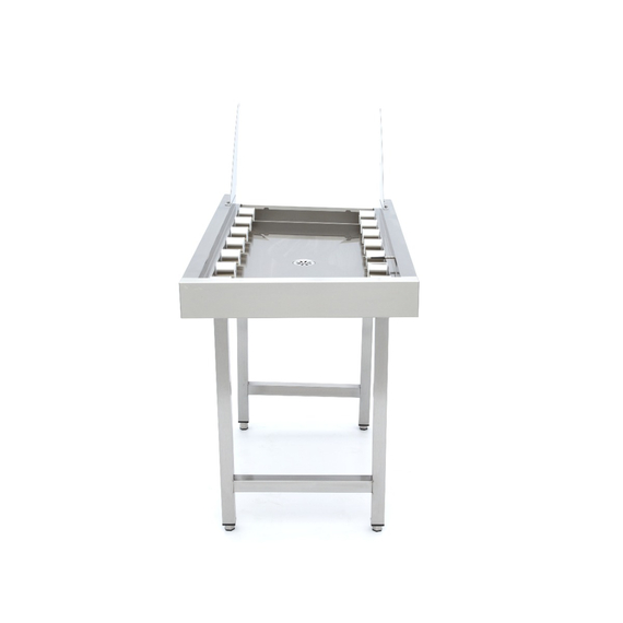 Maxima Gerader Rollentisch aus Edelstahl - für Korbtransportspülmaschinen, Bild 3