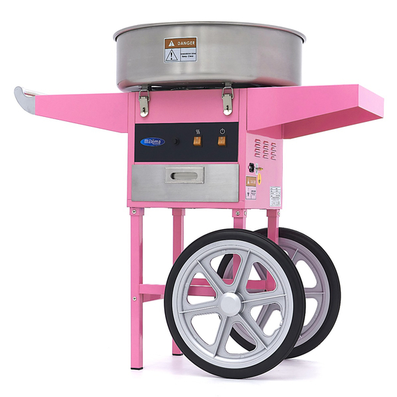 Maxima Gastro Zuckerwattemaschine - Ø 52cm - Rosa - mit Wagen