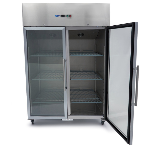 Maxima Gastro Gefrierschrank - 1200 l - 6 Einstellbare Regale (2/1 GN) - Rostfreier Stahl - mit Glastür, Bild 5