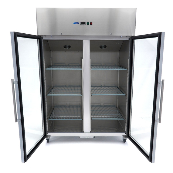 Maxima Gastro Gefrierschrank - 1200 l - 6 Einstellbare Regale (2/1 GN) - Rostfreier Stahl - mit Glastür, Bild 6