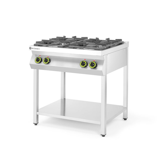 Hendi Gasherd Kitchen Line 4-flammig, offener Unterbau, Kitchen Line, 19kW, 800x700x(H)900mm, Bild 2