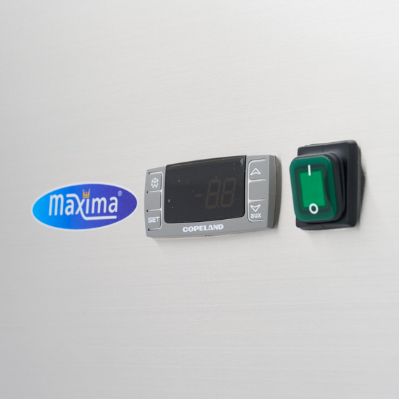 Maxima Gastro Kühlschrank - 400 l - 3 Einstellbare Regale - Rostfreier Stahl - auf Rädern, Bild 8