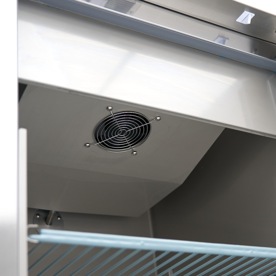 Maxima Gastro Kühlschrank - 400 l - 3 Einstellbare Regale - Rostfreier Stahl - auf Rädern, Bild 10