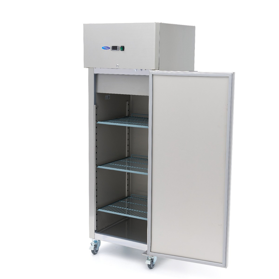 Maxima Gastro Kühlschrank - 400 l - 3 Einstellbare Regale - Rostfreier Stahl - auf Rädern, Bild 2