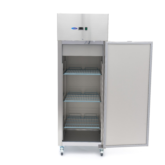 Maxima Gastro Kühlschrank - 400 l - 3 Einstellbare Regale - Rostfreier Stahl - auf Rädern, Bild 4