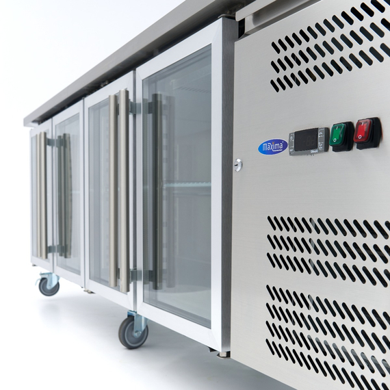 Maxima Gastro Kühltisch - 223 cm - 4 Glastüren, Bild 8