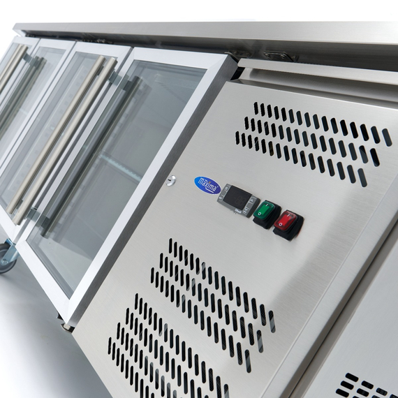 Maxima Gastro Kühltisch - 223 cm - 4 Glastüren, Bild 12