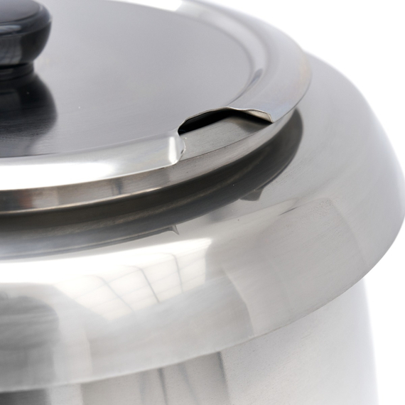 Maxima Gastro Suppenkessel - 10 l - Herausnehmbarer Innentopf - Edelstahl - mit Löffelaussparung, Bild 7