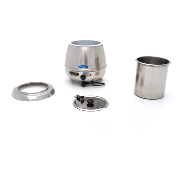 Maxima Gastro Suppenkessel - 10 l - Herausnehmbarer Innentopf - Edelstahl - mit Löffelaussparung, Bild 12