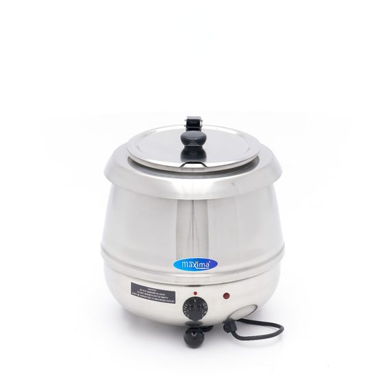 Maxima Gastro Suppenkessel - 10 l - Herausnehmbarer Innentopf - Edelstahl - mit Löffelaussparung, Bild 2