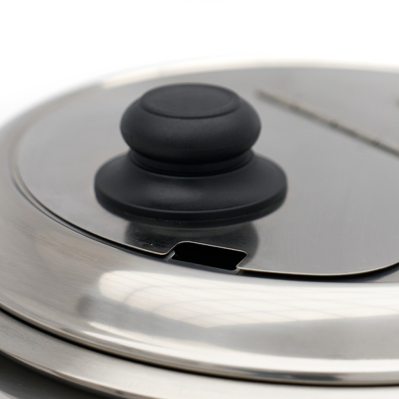 Maxima Gastro Suppenkessel – 13 l – Herausnehmbarer Innentopf – mit integriertem Deckelklappfach & Löffelaussparung, Bild 7