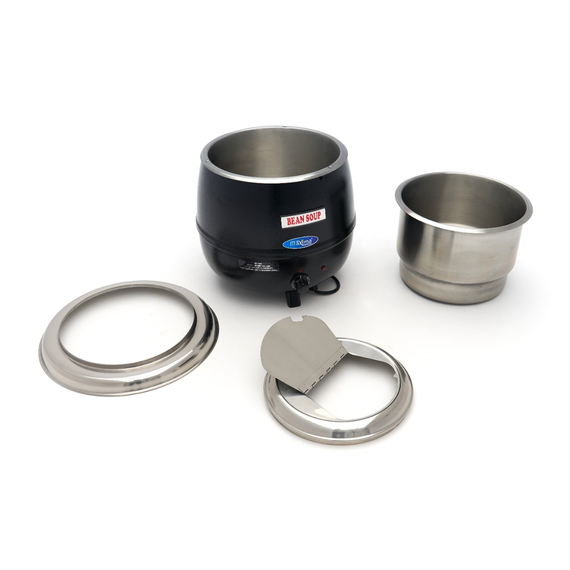 Maxima Gastro Suppenkessel – 13 l – Herausnehmbarer Innentopf – mit integriertem Deckelklappfach & Löffelaussparung, Bild 14