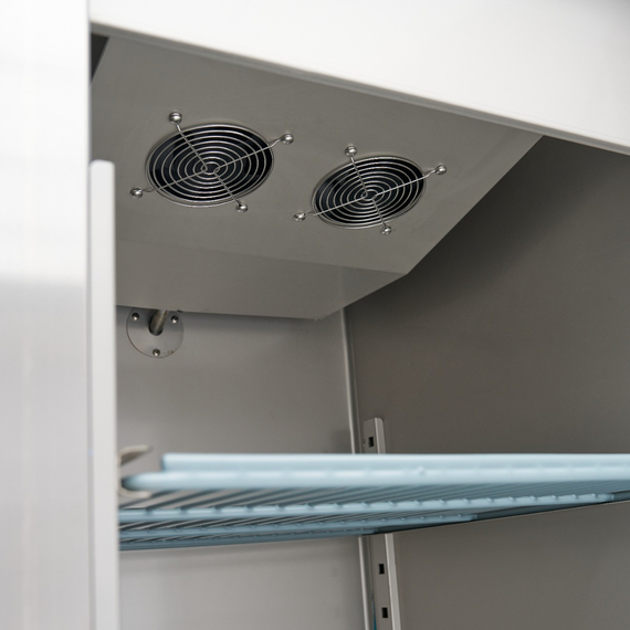 Maxima Gastro Gefrierschrank - 600 l - 3 Einstellbare Regale (2/1 GN) - Rostfreier Stahl - auf Rädern, Bild 10