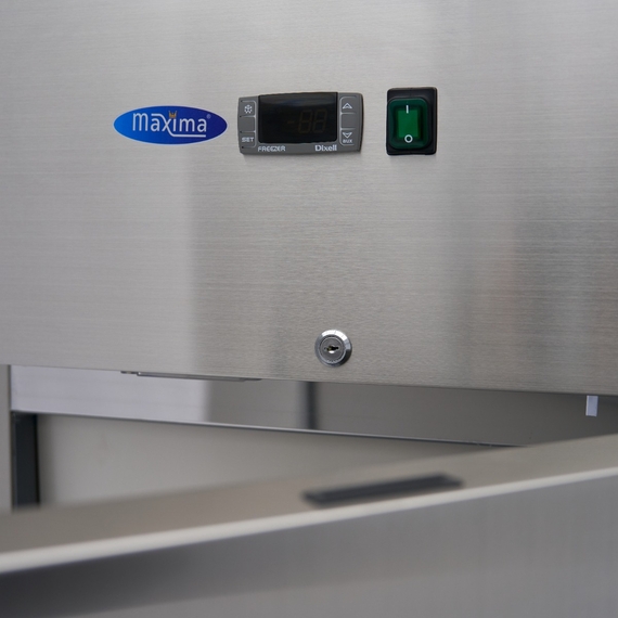 Maxima Gastro Gefrierschrank - 600 l - 3 Einstellbare Regale (2/1 GN) - Rostfreier Stahl - auf Rädern, Bild 7