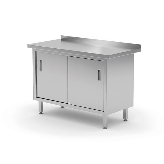Hendi Wandtischschrank mit Schiebetüren – verschweißt, Profi Line, 1600x600x(H)850mm