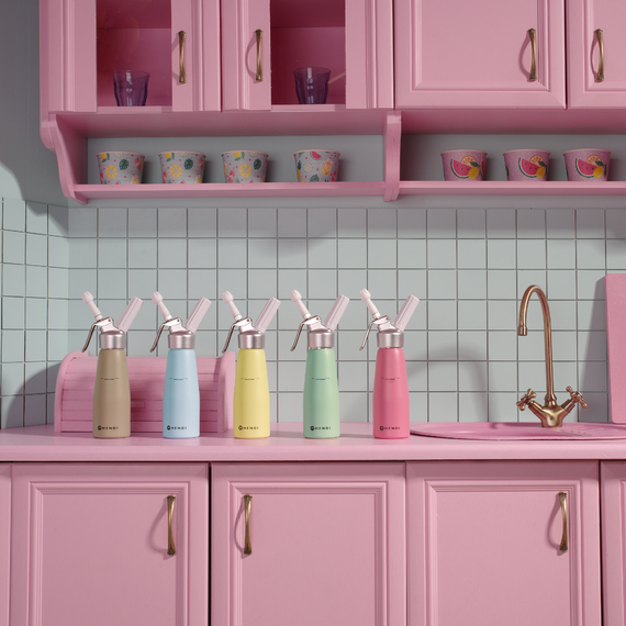 Hendi Sahnespender, 0,5L, Pastellblau, ⌀80x(H)260mm, Bild 5