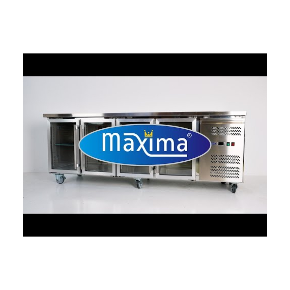 Maxima Gastro Kühltisch - 223 cm - 4 Glastüren, Bild 2