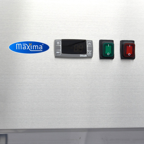 Maxima Gastro Gefrierschrank - 1400 l - 6 Einstellbare Regale (2/1 GN) - Rostfreier Stahl - mit Glastüren, Bild 3