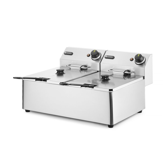 Hendi Friteuse Kitchen Line - 2x6L, Kitchen Line, 12L, 230V/6600W, 550x430x(H)305mm, Bild 2